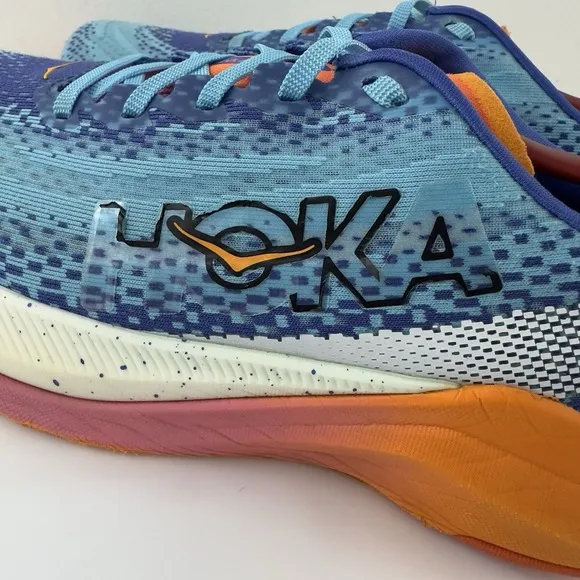 Hoka One One Ironman Mach X ABSSP Blue Orange Men's Size 10.5