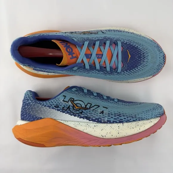 Hoka One One Ironman Mach X ABSSP Blue Orange Men's Size 10.5