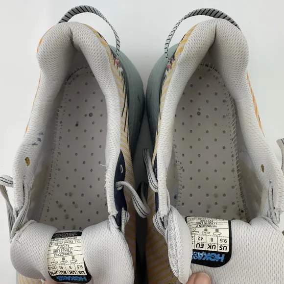HOKA ONE ONE Rincon 2 Men's Size 9.5 Running Shoes Orange Gray