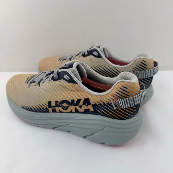 HOKA ONE ONE Rincon 2 Men's Size 9.5 Running Shoes Orange Gray
