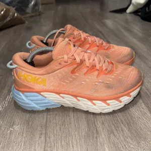 Hoka One One Womens Gaviota 4 1123201 Orange Running Shoes Sneakers Size 7