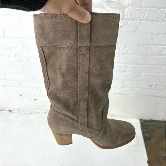 *🎉HP 🎉 Timberland | Earthkeepers Rudston taupe Suede Heeled Boots Size 8