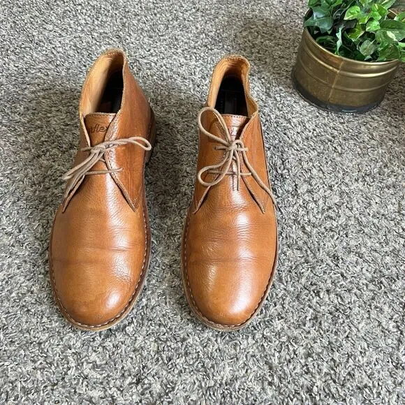 Huckberry Astorflex Brownflex Brown Leather Chukka Boots Mens Size 44 US 11