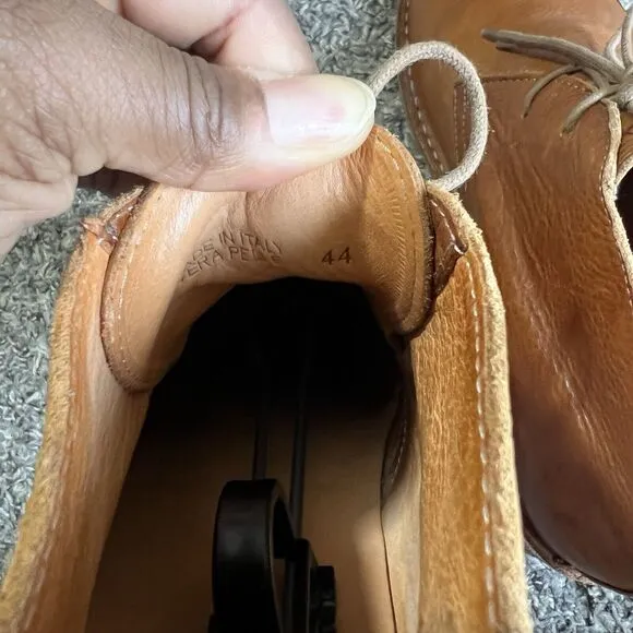 Huckberry Astorflex Brownflex Brown Leather Chukka Boots Mens Size 44 US 11