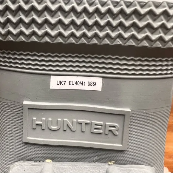 HUNTER Classic Tall Women's Tundra Grey Rain Boot Size 9 #242601