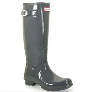 Hunter Original Gloss Tall Boots Graphite Gray