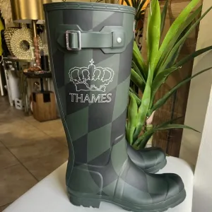 HUNTER Thames MMXX Green Edition Wellington Boots Size 11 NWOB