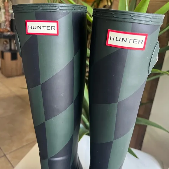 HUNTER Thames MMXX Green Edition Wellington Boots Size 11 NWOB