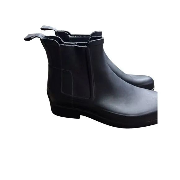Hunter Women's Blue Chelsea Rain Boots Waterproof Ankle Pull On size 10