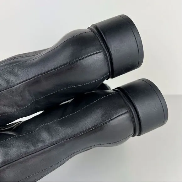 Hunter Darby Gunmetal Grey Leather Boots