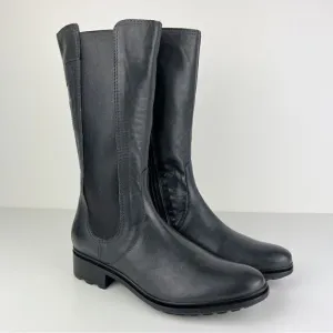 Hunter Darby Gunmetal Grey Leather Boots