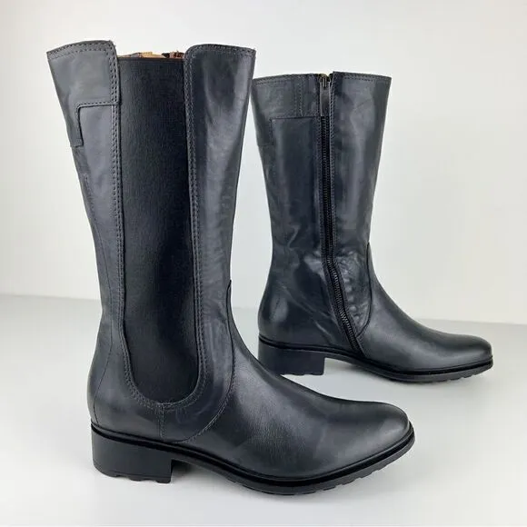 Hunter Darby Gunmetal Grey Leather Boots