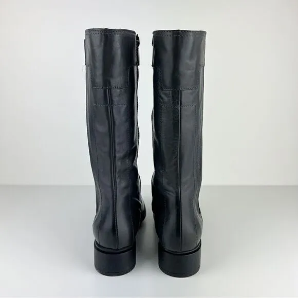 Hunter Darby Gunmetal Grey Leather Boots
