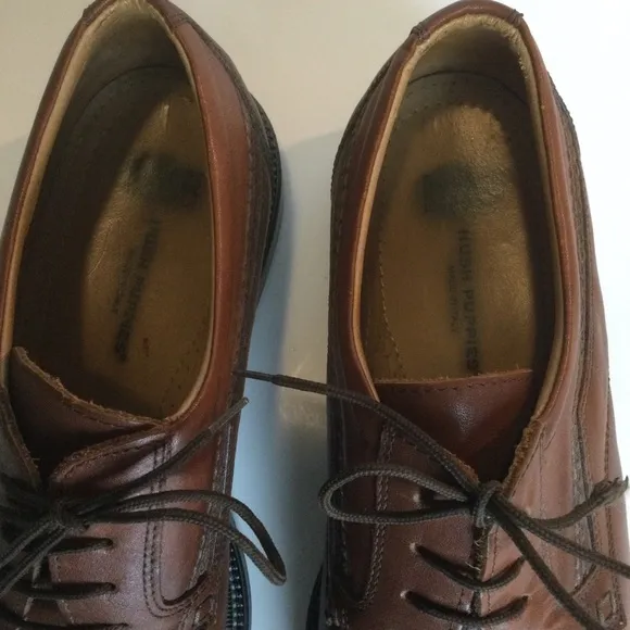 Hush Puppies Made in Italy Classic Brown Leather Men's Dress Casual Shoes 12M