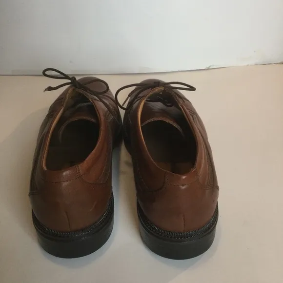 Hush Puppies Made in Italy Classic Brown Leather Men's Dress Casual Shoes 12M