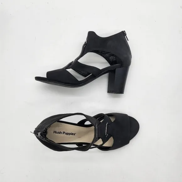 Hush Puppies Womens Russo Slip On Heeled Sandal Shoes Size 7M