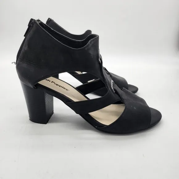 Hush Puppies Womens Russo Slip On Heeled Sandal Shoes Size 7M