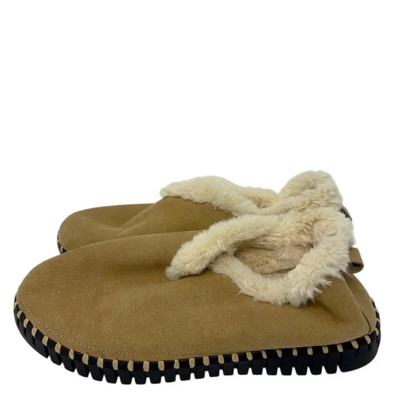 Ilse Jacobsen 9‎ Tulip 3150 Textile Women's Slip On Shoes Slippers Faux Fur Tan