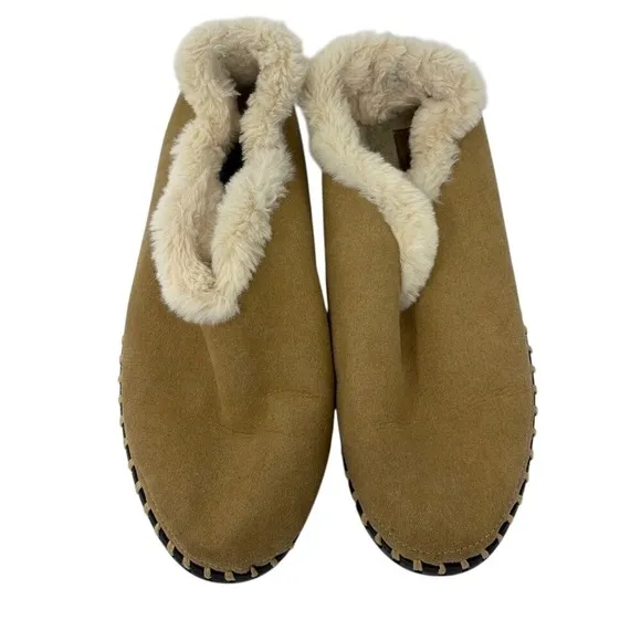 Ilse Jacobsen 9‎ Tulip 3150 Textile Women's Slip On Shoes Slippers Faux Fur Tan