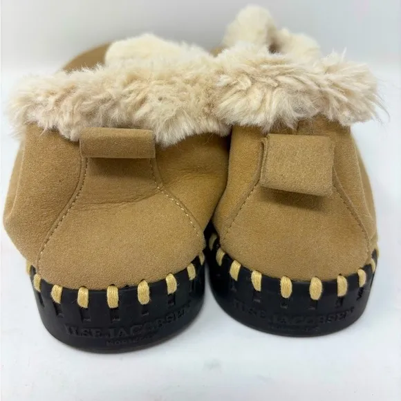 Ilse Jacobsen 9‎ Tulip 3150 Textile Women's Slip On Shoes Slippers Faux Fur Tan