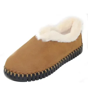 Ilse Jacobsen 9‎ Tulip 3150 Textile Women's Slip On Shoes Slippers Faux Fur Tan