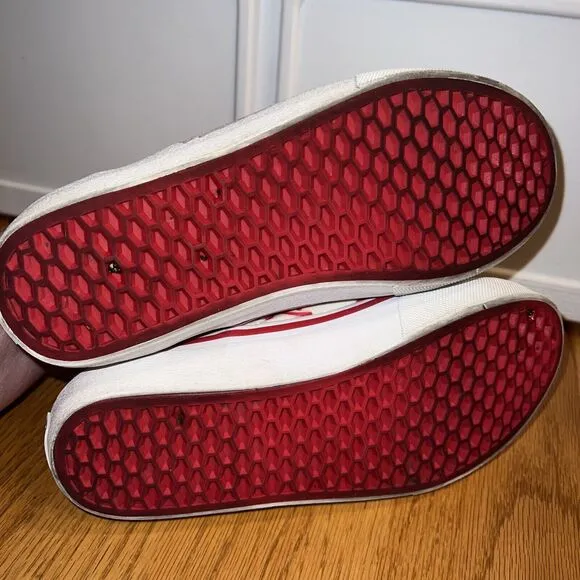 In-N-Out Burger Drink Cup‎ Shoes Sz Kids 6 Slip On Vans White/Red