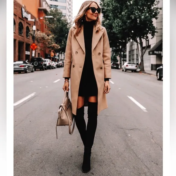 INC Black Flat Pull On Over The Knee Boots
