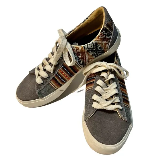 Inkkas Cusco Indian Blanket Casual Skate or Deck Shoes Women’s Size 8 Mens 6