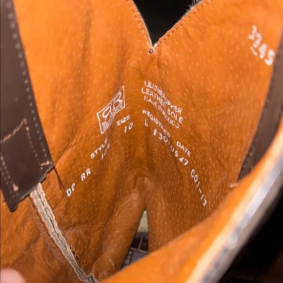 Intricate Brown Leather Cowboy Boots