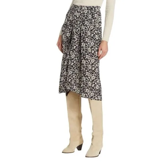 Isabel Marant City Flou Eolia Floral Knee Length Skirt Size 2 (34)
