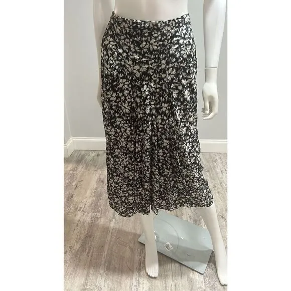 Isabel Marant City Flou Eolia Floral Knee Length Skirt Size 2 (34)