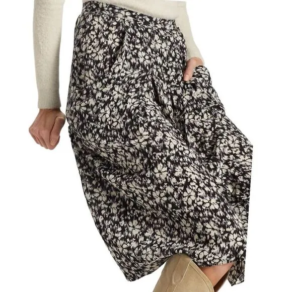 Isabel Marant City Flou Eolia Floral Knee Length Skirt Size 2 (34)