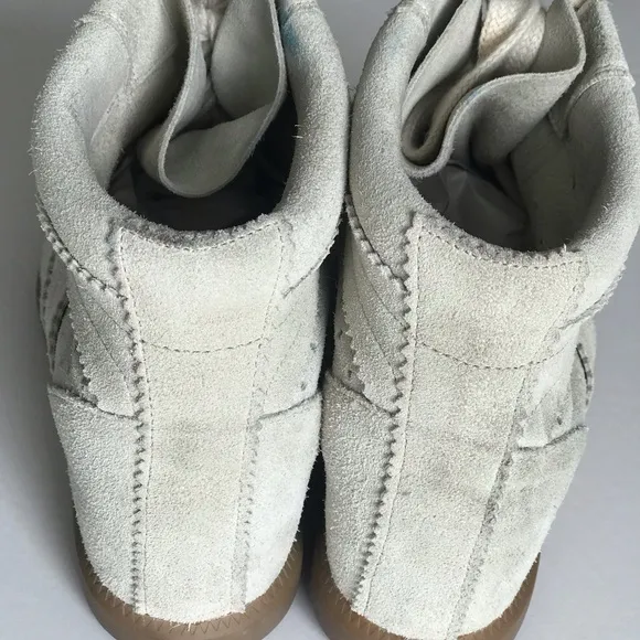 ISABEL MARANT, WEDGE SUEDE SNEAKERS.