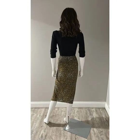Isabel marant Azaria Silk Midi Skirt Size 2 (34) NWT