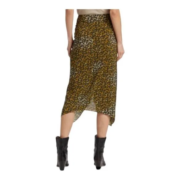Isabel marant Azaria Silk Midi Skirt Size 2 (34) NWT
