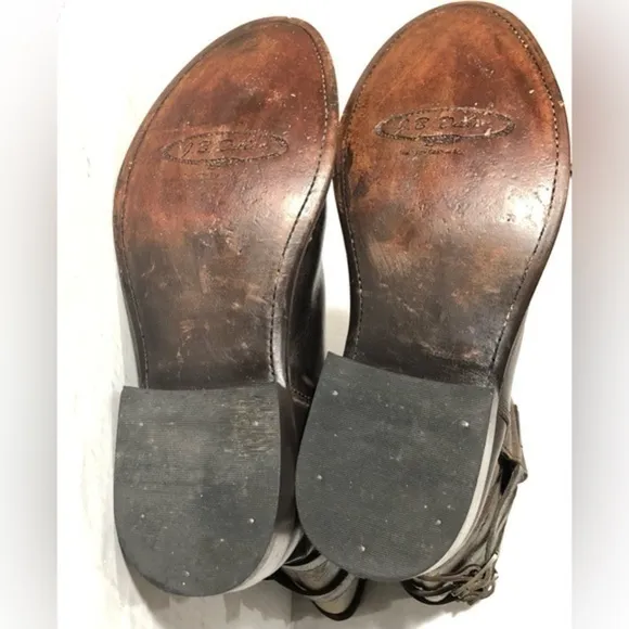 J B Dillon Etching Leather Boots