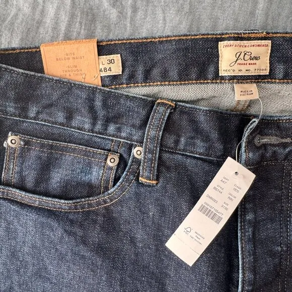 J. Crew | 484 Slimfit Jeans; Japanese Stretch Selvedge Denim
