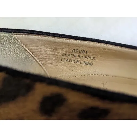 J. Crew Collection Size 8 Leopard Print Animal Hair Chunky Heel Pumps Calf Hair