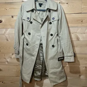 J Crew Collection Trench Coat Khaki Tan Double Breasted Belted Women's Size 0