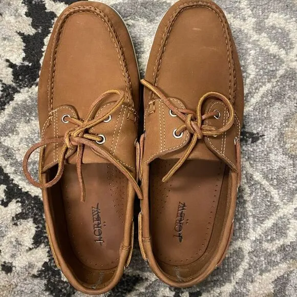 J. Crew Factory Classic leather boat shoes Item AL512*
