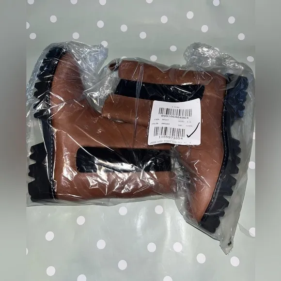 J. Crew Gwen lug sole high shaft Chelsea boots in leather BA187 Brown 8