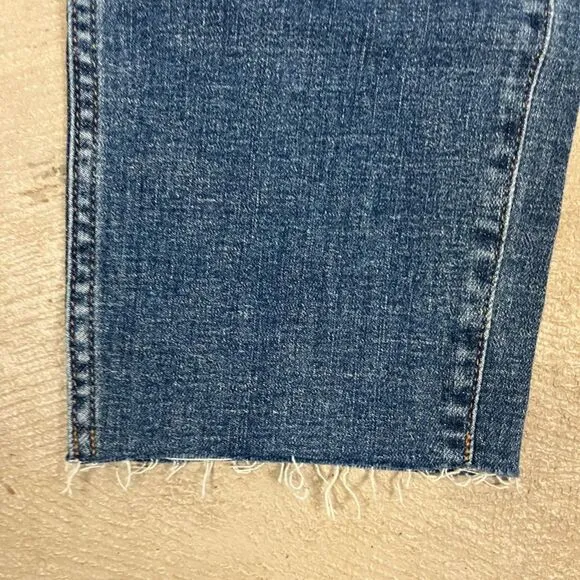 J. Crew NWT Women's Vintage 9in Straight Leg Medium Wash Raw Hem Jeans-‎ 32 Tall