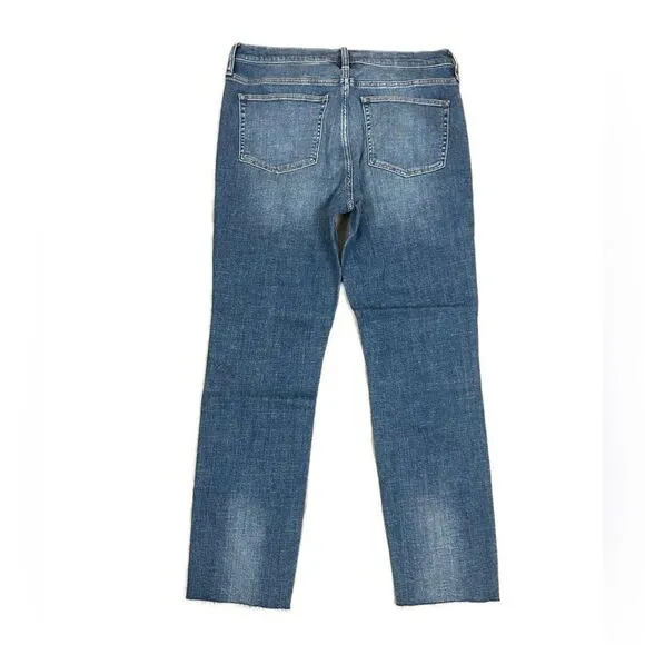 J. Crew NWT Women's Vintage 9in Straight Leg Medium Wash Raw Hem Jeans-‎ 32 Tall
