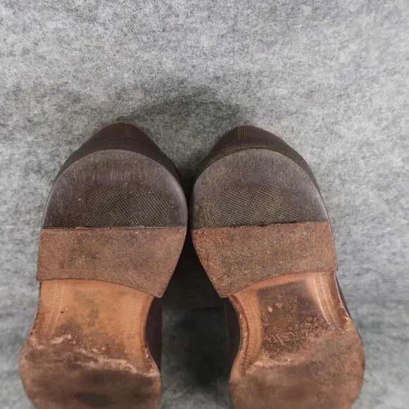 J Crew Shoes Mens 9 Penny Loafer Leather Slip On Classic Lifestyle Moc Toe Brown