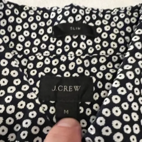 J Crew Short Sleeve Medium/Slim Blue &amp; White Shirt MINT!​​​​​​​​​​​​