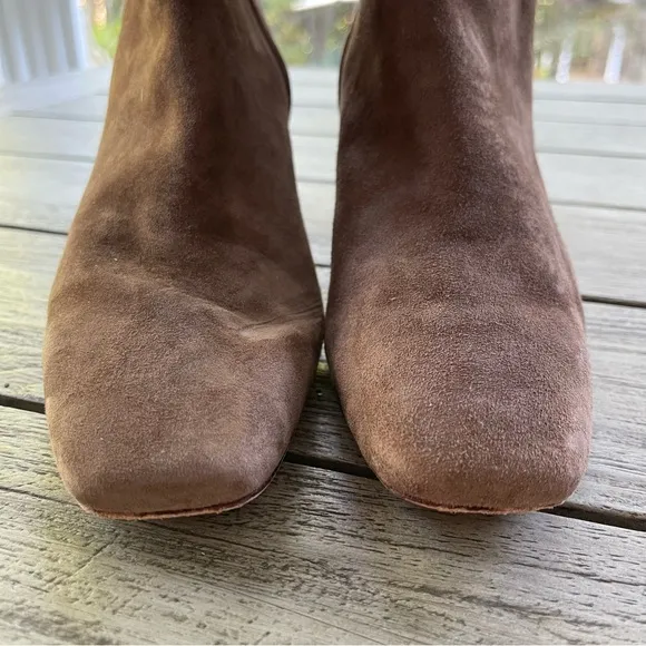 J McLaughlin The Gloria Elegant Brown Suede Ankle Boots Womens Size 8