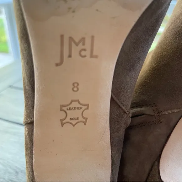 J McLaughlin The Gloria Elegant Brown Suede Ankle Boots Womens Size 8