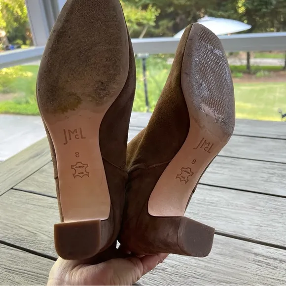 J McLaughlin The Gloria Elegant Brown Suede Ankle Boots Womens Size 8