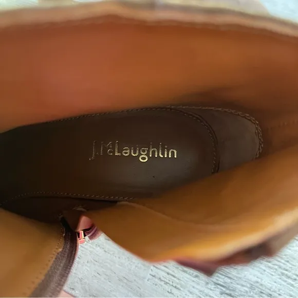 J McLaughlin The Gloria Elegant Brown Suede Ankle Boots Womens Size 8