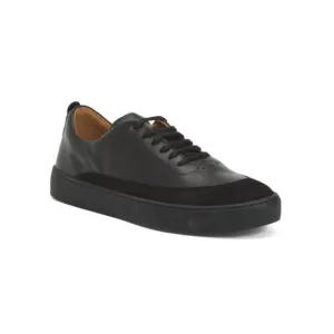 JACK ERWIN Black Made In Portugal Leather Lillie Sneakers